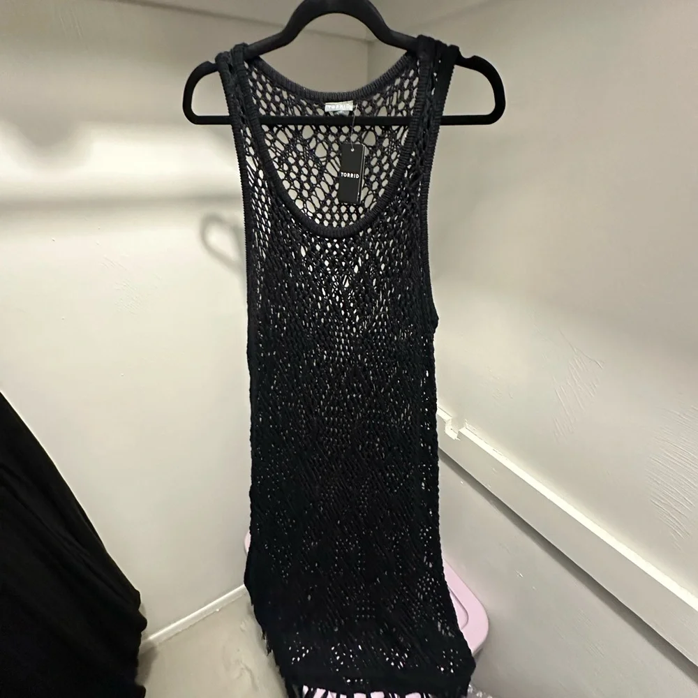 Crochet Fringe Cover-Up Dress - Picture 4 of 5
